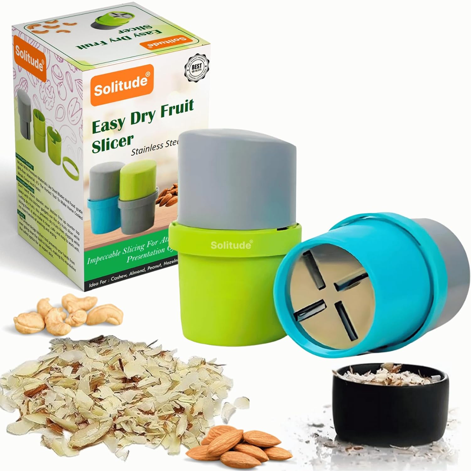 Solitude 3-in-1 Dry Fruit Cutter & Slicer