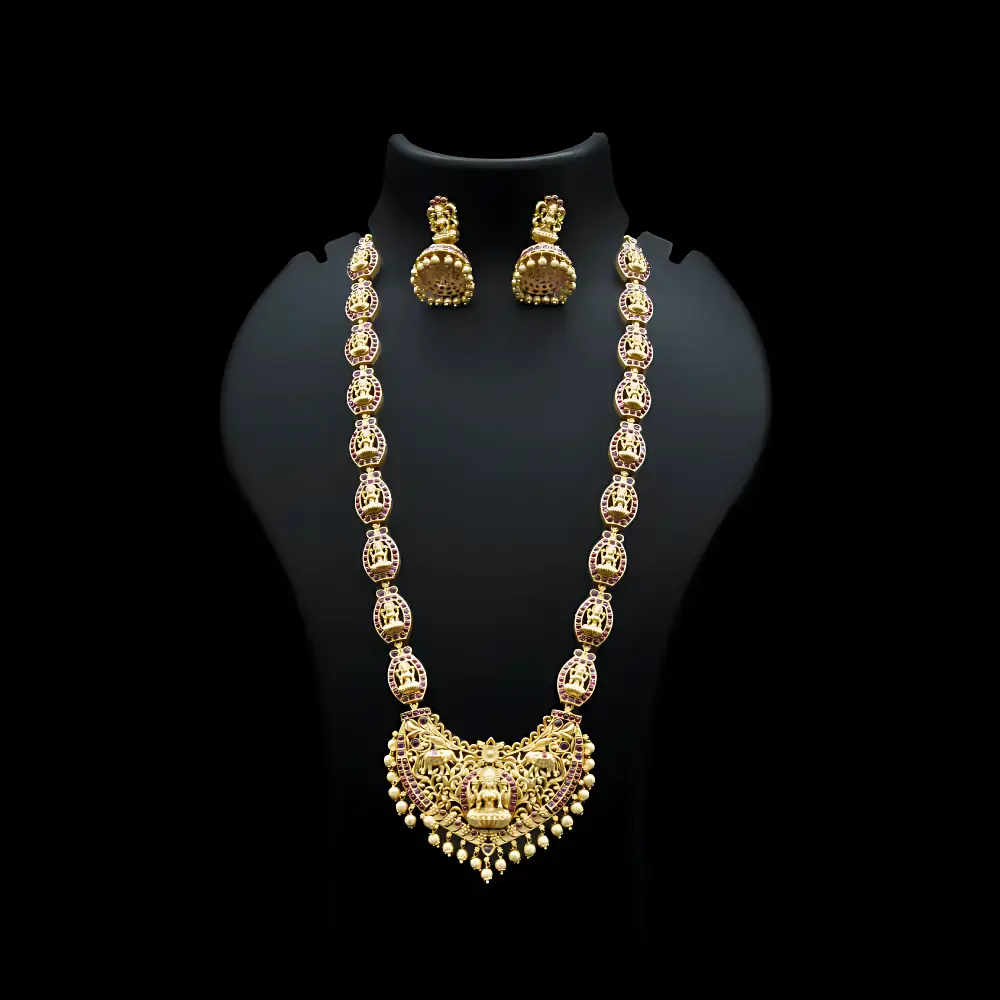Amazon.com: TARINIKA Antique Gold Plated Gita Long Necklace Set with  Peacock Design - Indian Jewelry Sets for Women | Perfect for Ethnic  Occasions | Traditional South Indian Necklace | 1 Year Warranty*: