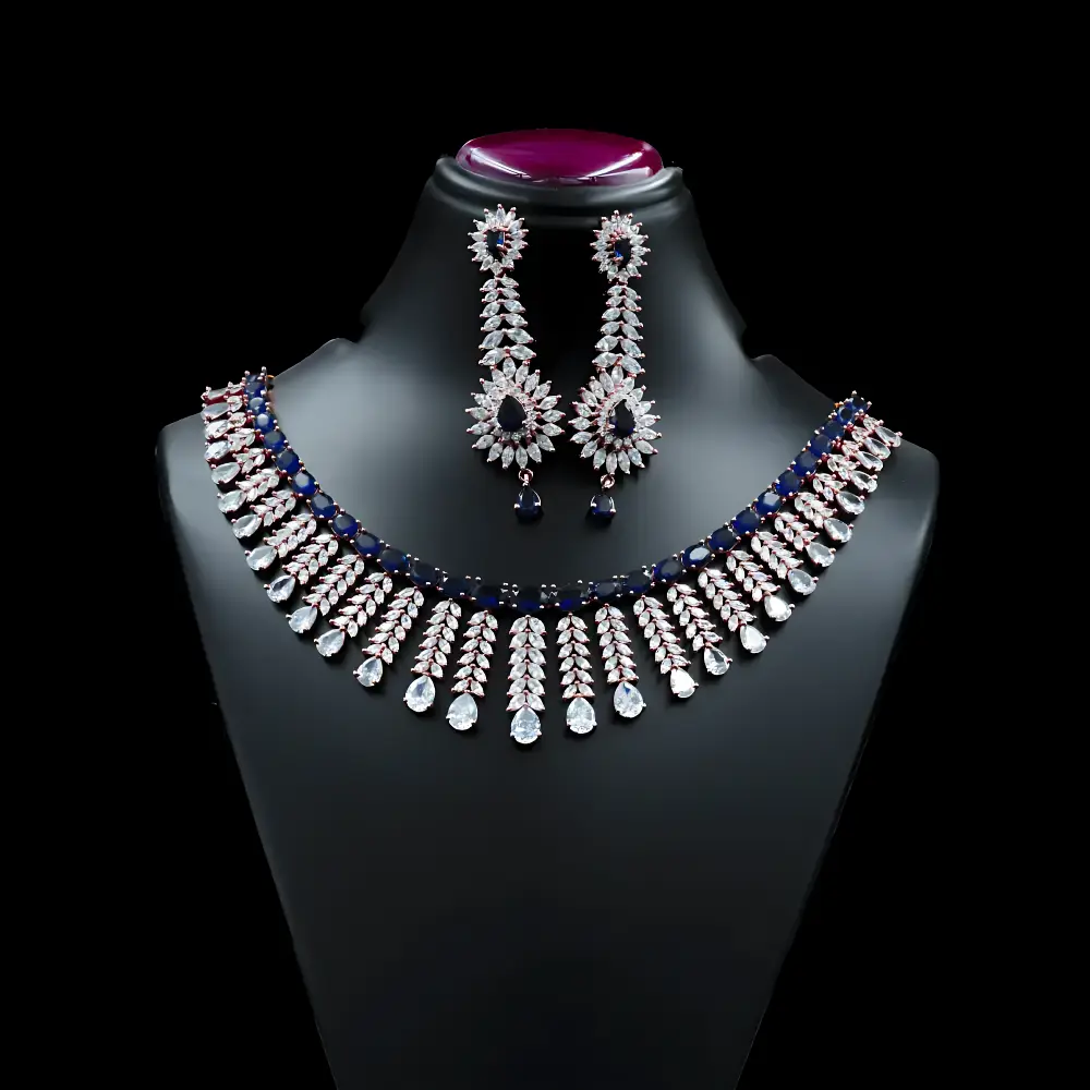 Buy Karatcart Blue Necklace & Earring Set Online At Best Price @ Tata CLiQ